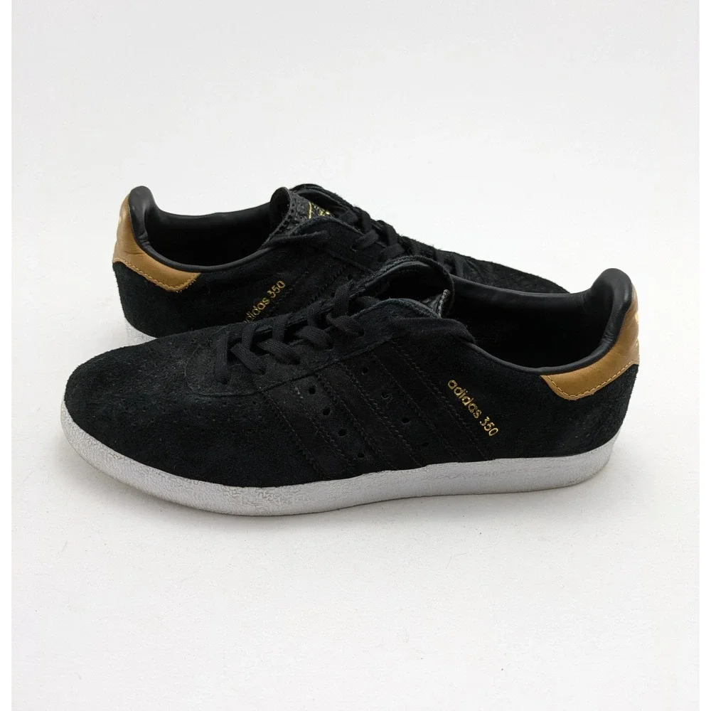 Mens Adidas Originals 350 Black Suede‎ Casual Comfort Shoes BB5287 Size 7.5